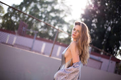 Long Silver Poncho Open Front